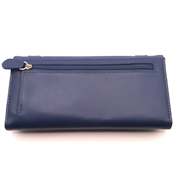 Womens Nine West Navy Blue And Metallic Silver Wallet - Picture 2 of 3